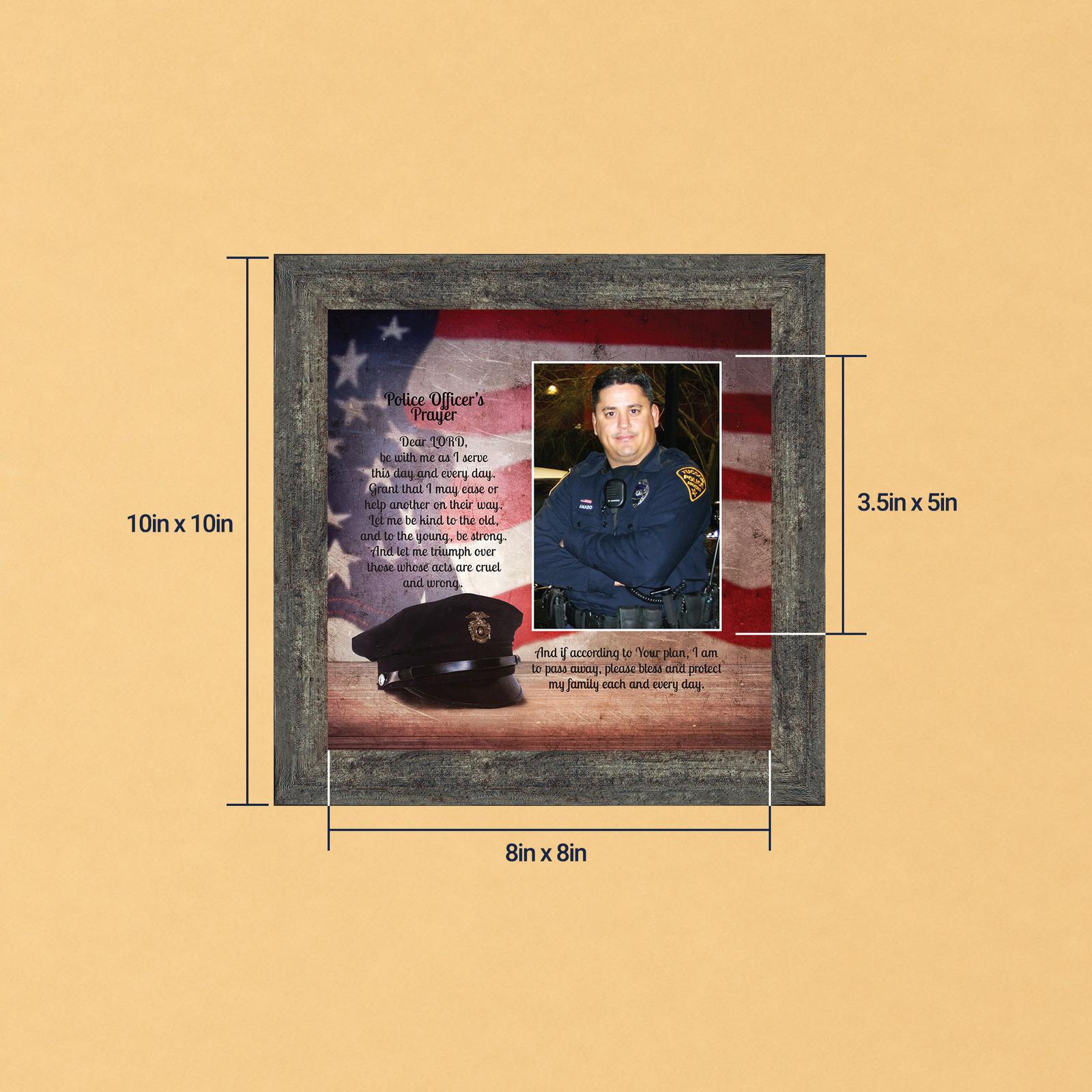 Police academy graduation picture frame - Policeman's Prayer by Crossroads Home Decor