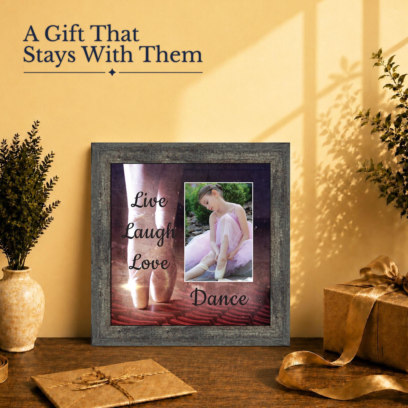 6356BW-2 Live Laugh Love Dance gift - picture frame for a dance recital