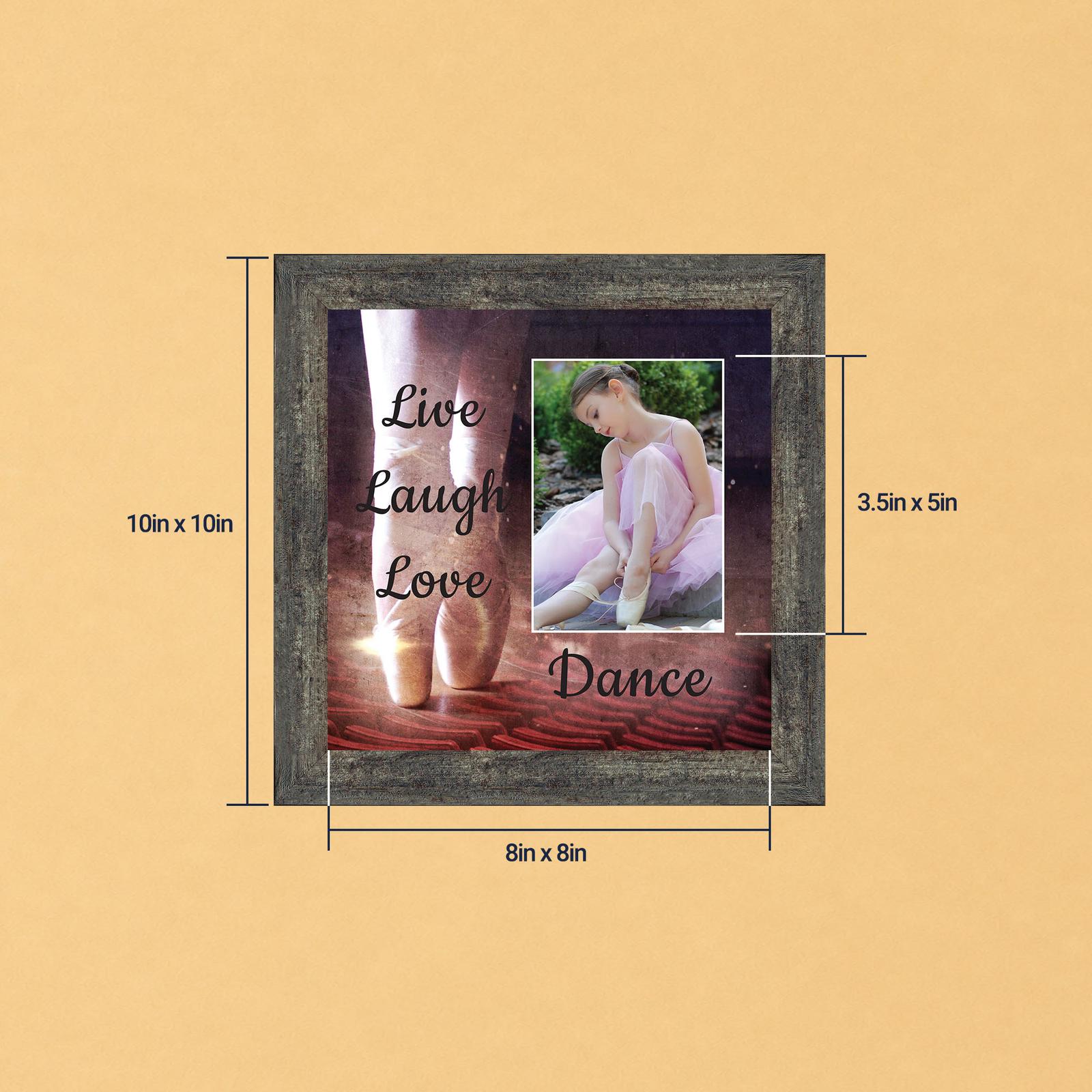 6356BW-8 Live Laugh Love Dance framed print - Ballet Picture Frame by Crossroads Home Decor