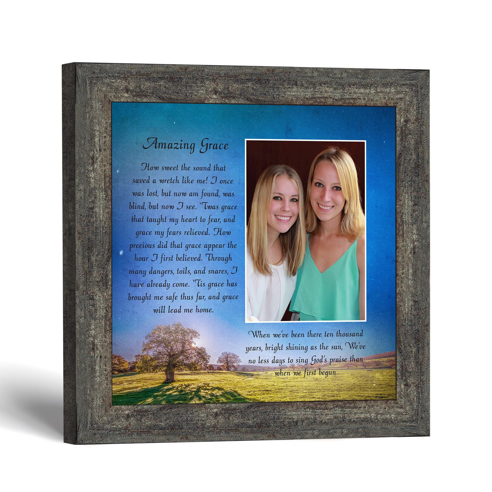 Amazing Grace framed print - Amazing Grace Hymn by Crossroads Home Decor
