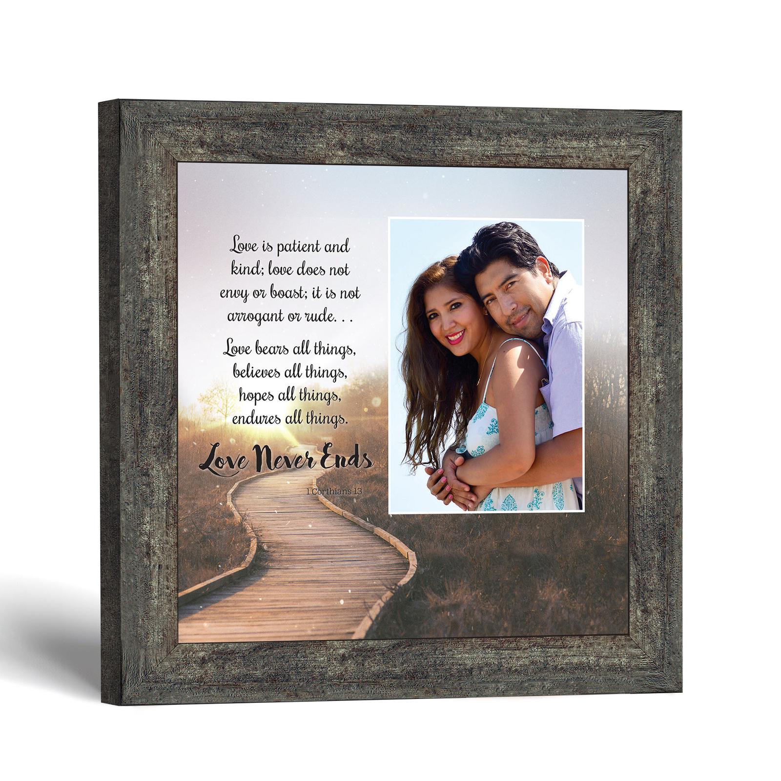 Love Never Ends framed print - love is patient love is kind picture frame by Crossroads Home Decor