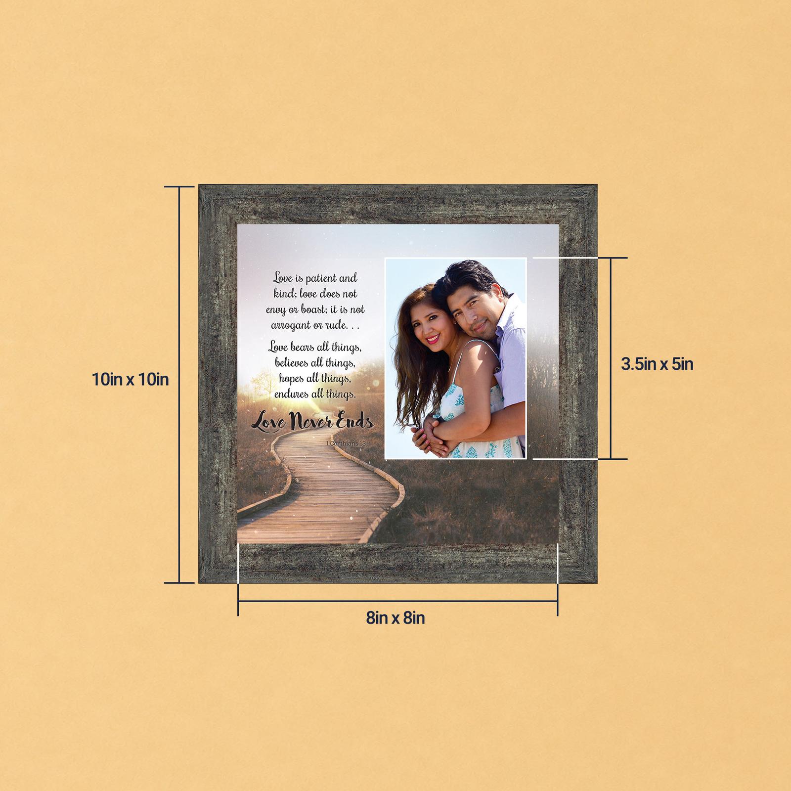 Love Never Ends framed print - love is patient love is kind picture frame by Crossroads Home Decor