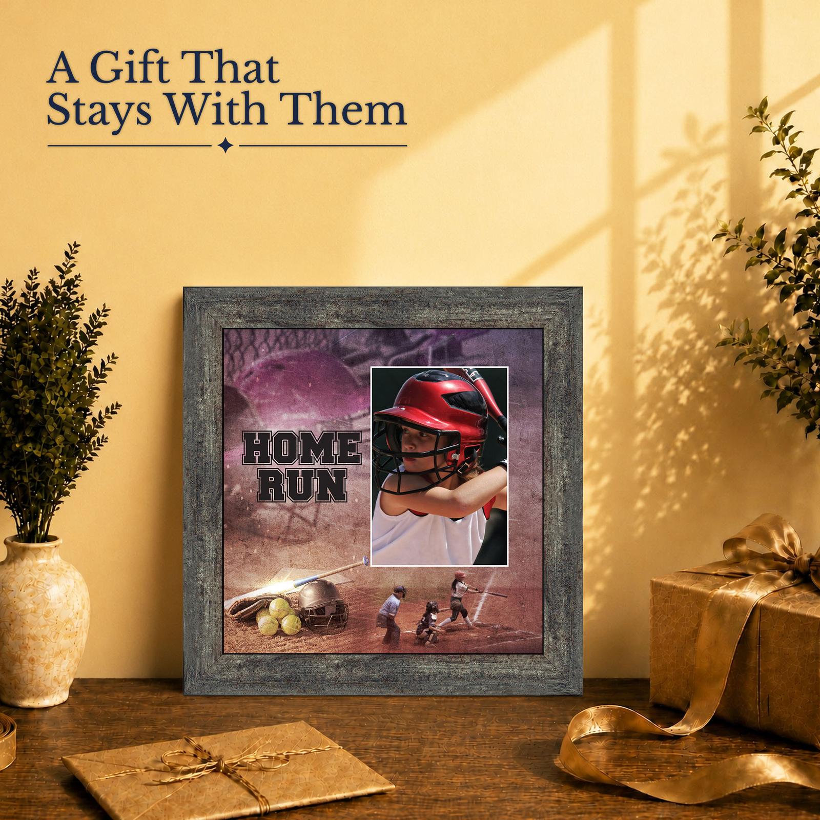 Softball gift - picture frame for a softball player