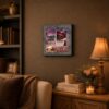 Softball framed wall art displayed in a bedroom