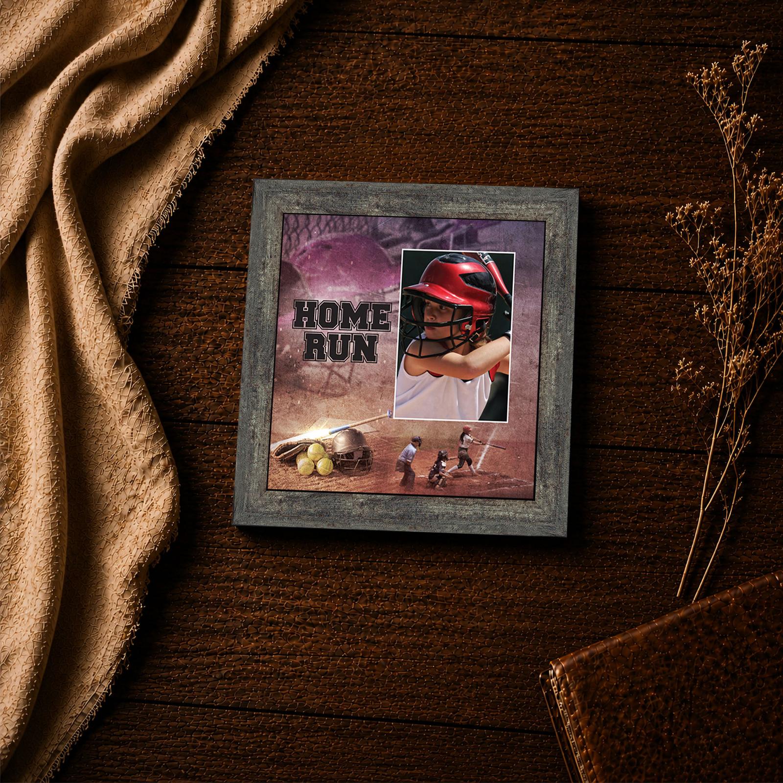 Home Run framed print - softball wall art