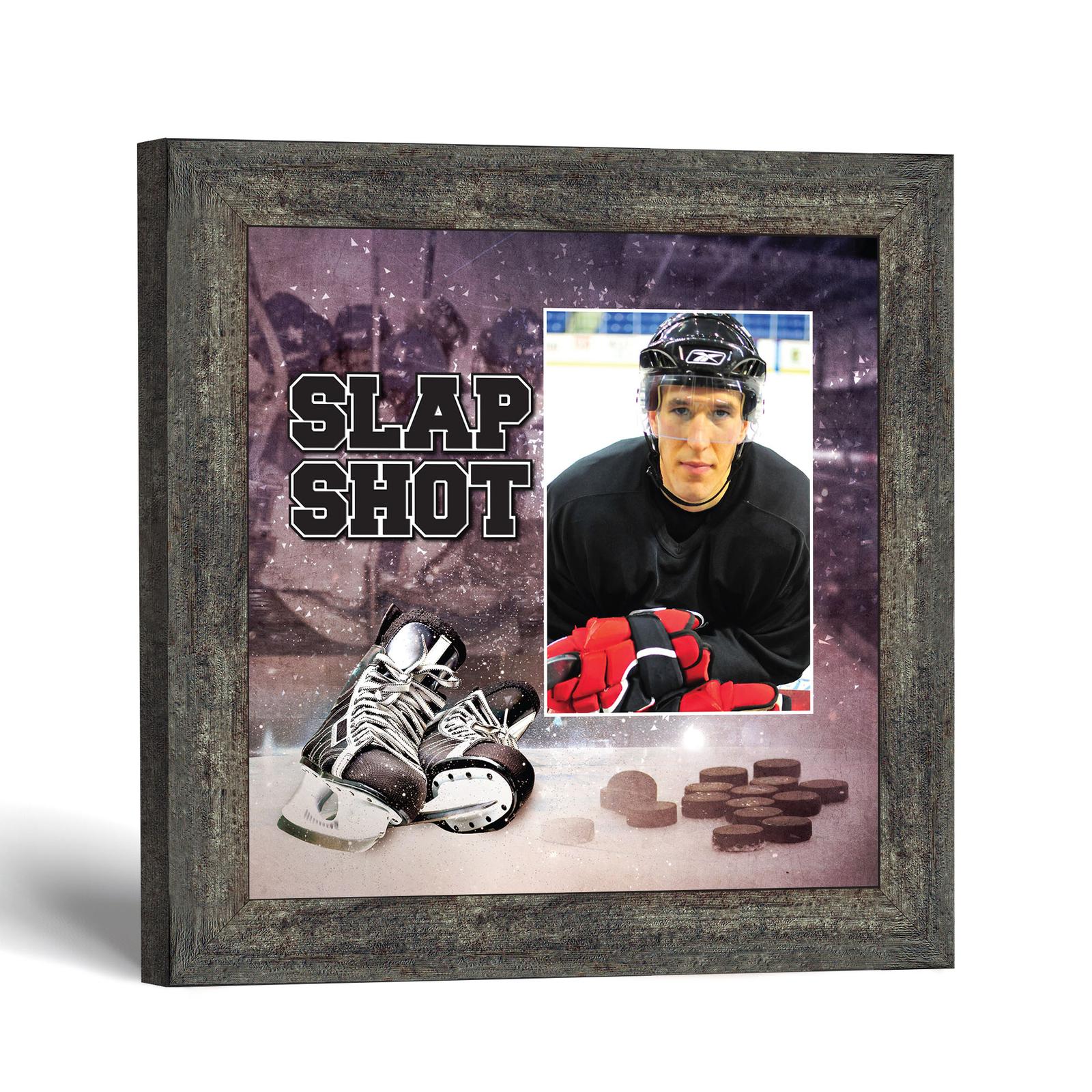 Hockey picture frame - Slap Shot design by Crossroads Home Decor