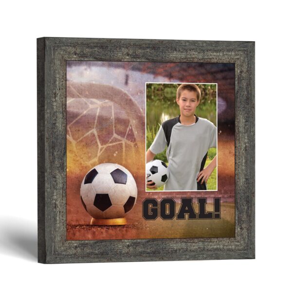 Soccer player picture frame gift - GOAL! design by Crossroads Home Decor