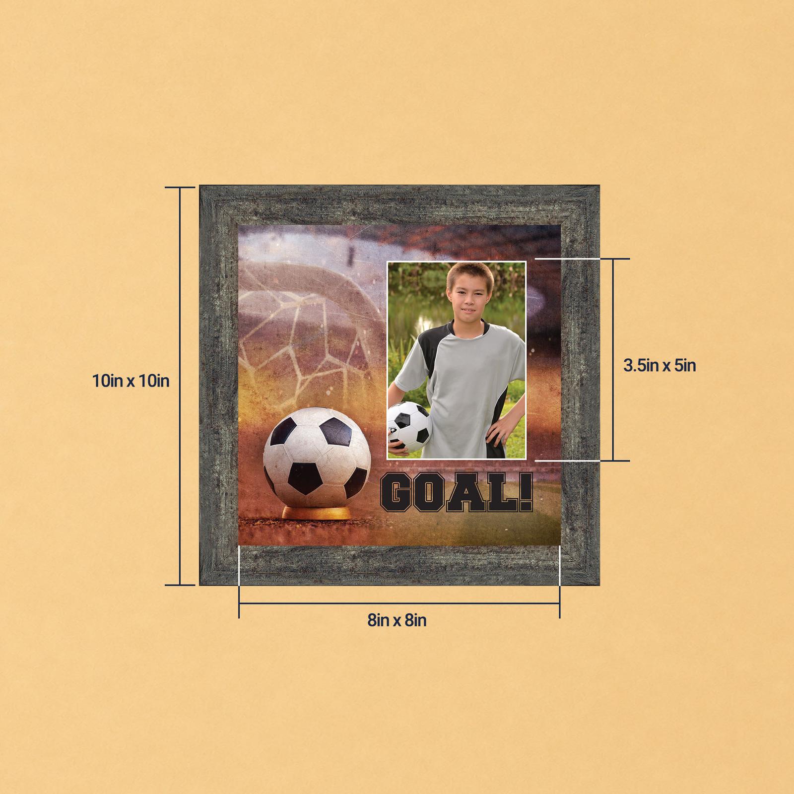 Soccer player picture frame gift - GOAL! design by Crossroads Home Decor