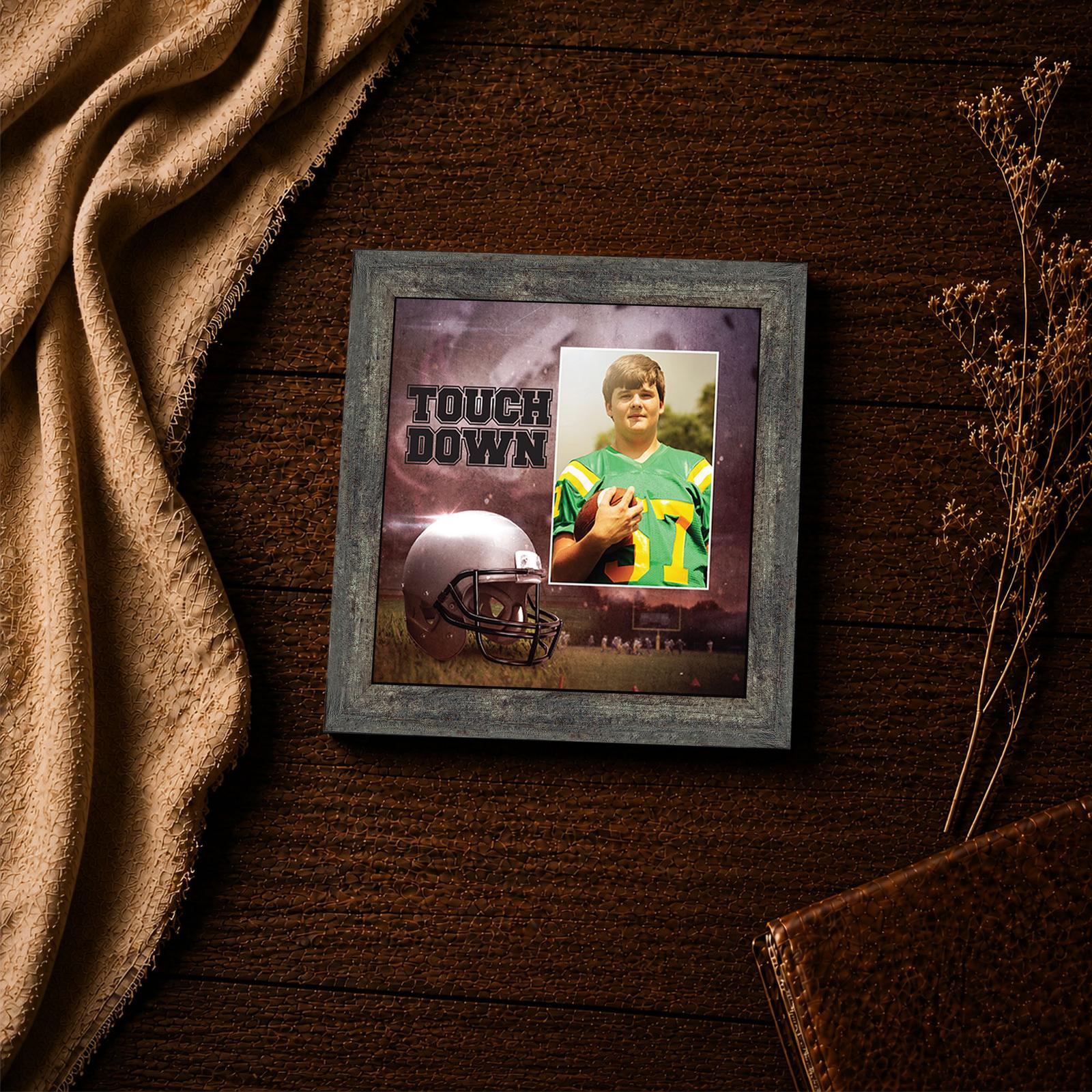 Touchdown framed print - football keepsake wall art