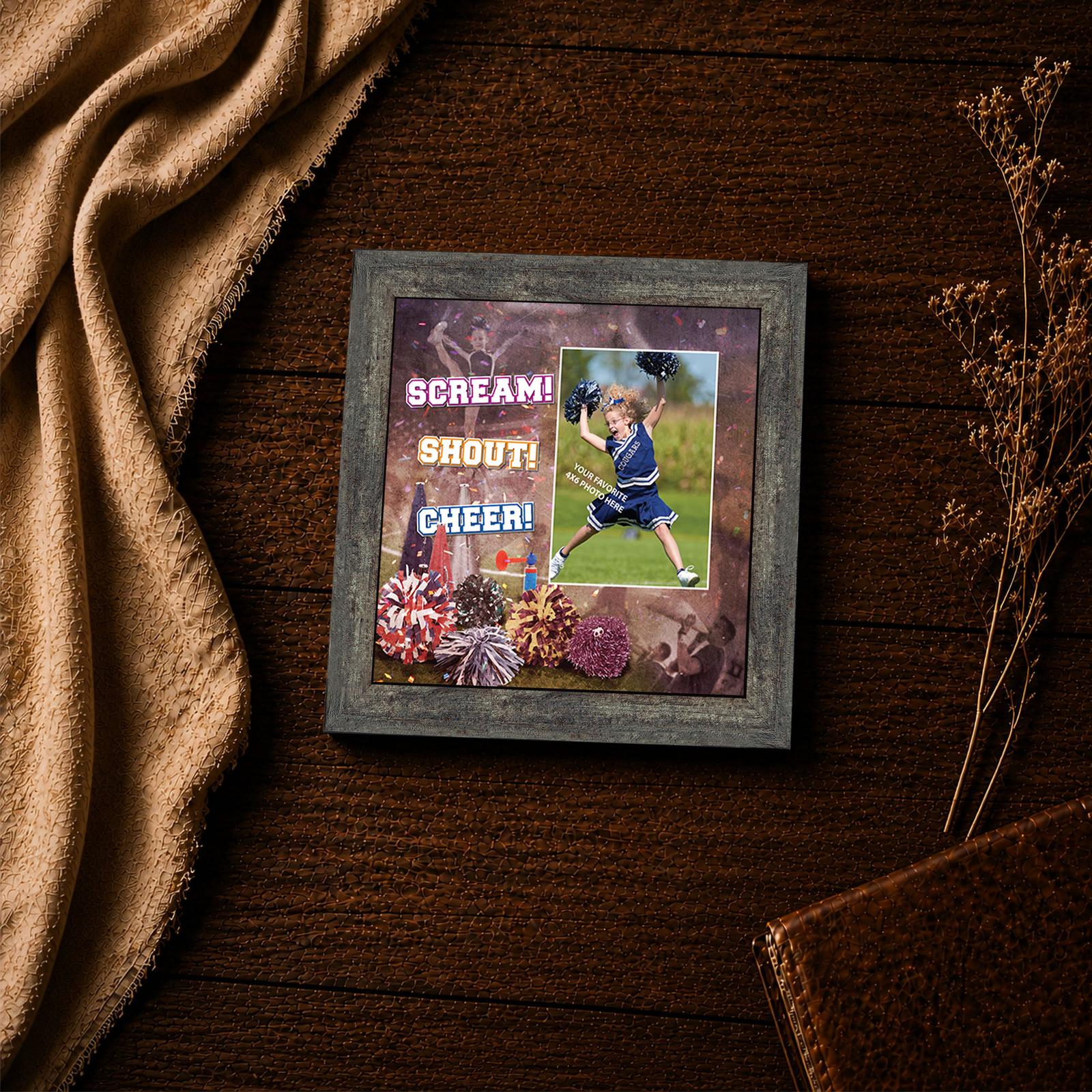 Scream Shout Cheer framed print - cheerleading keepsake wall art