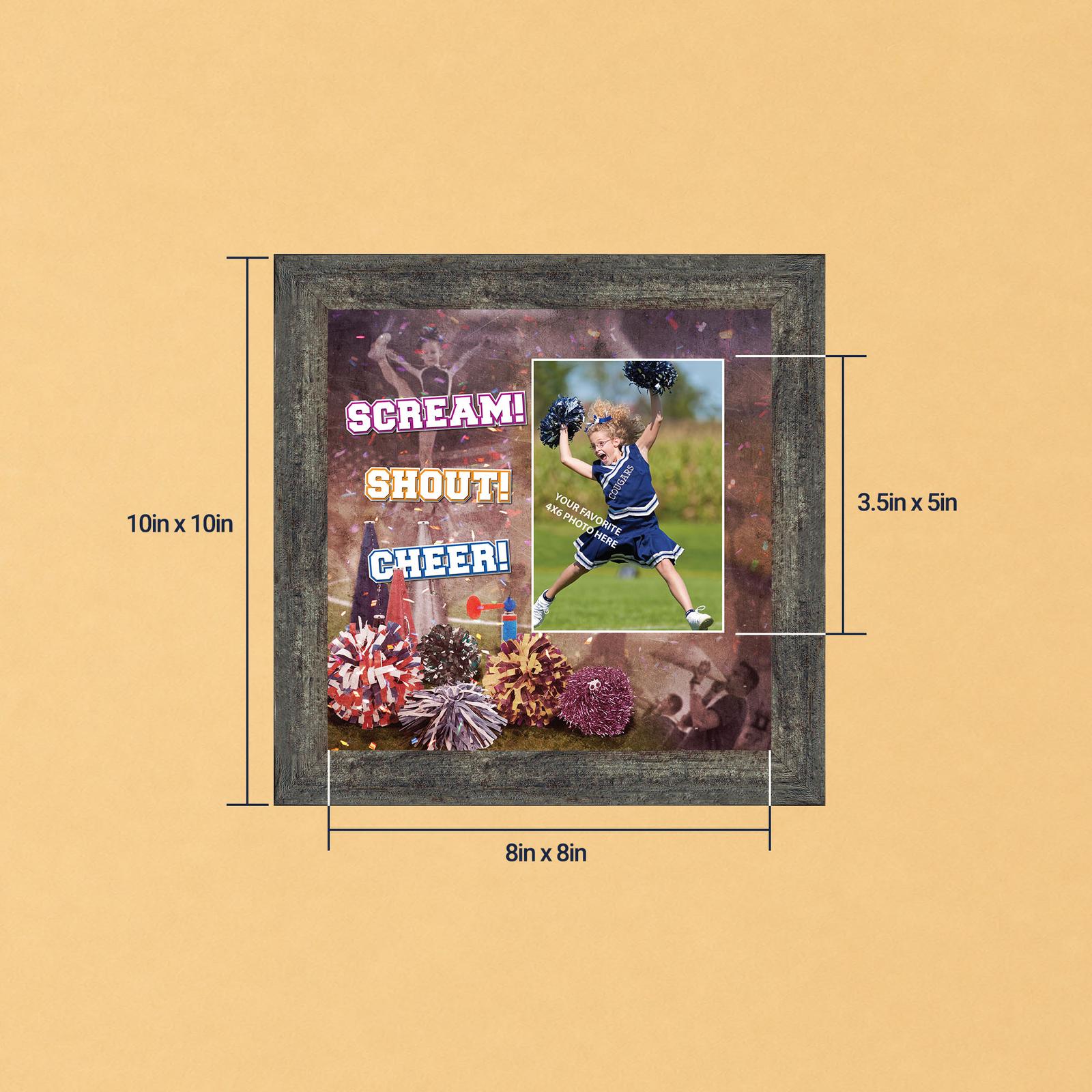 Cheerleading Picture Frame - Scream Shout Cheer Keepsake by Crossroads Home Decor