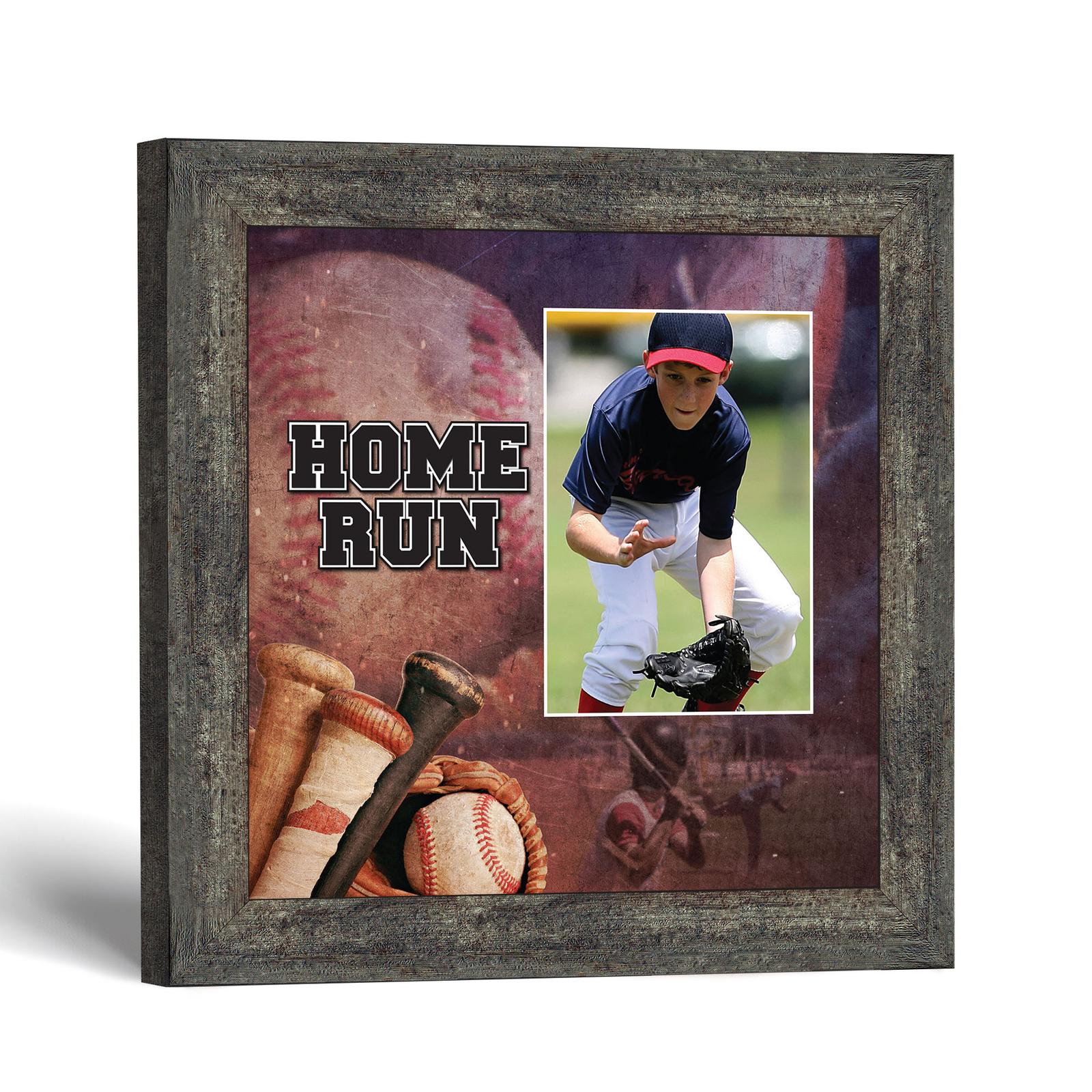 6371BW-1 Baseball Picture Frame - Home Run Keepsake by Crossroads Home Decor