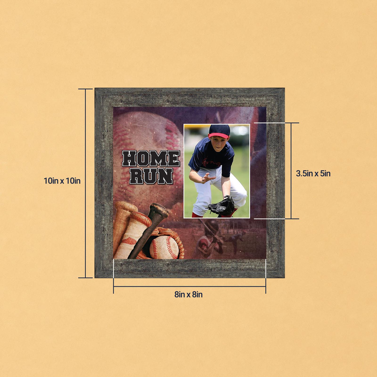 6371BW-8 Baseball Picture Frame - Home Run Keepsake by Crossroads Home Decor