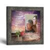 6372BW-1 In Memory memorial picture frame with photo opening - single rose and ribbon design by Crossroads Home Decor