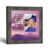 Stand Tall Graduate picture frame - silhouetted graduates and violet sunset by Crossroads Home Decor