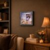 Lord's Prayer framed wall art displayed in a living room