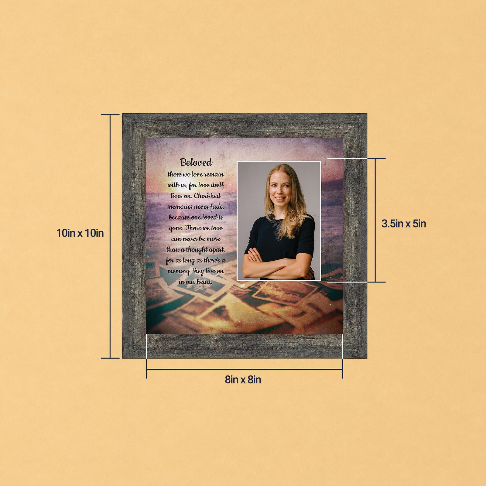 Beloved memorial keepsake frame with photo opening - Beloved Verse by Crossroads Home Decor