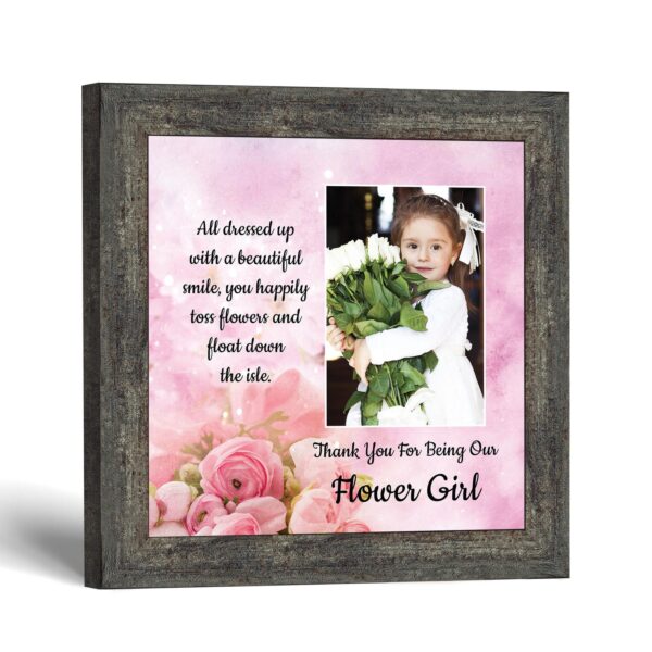 Flower girl poem picture frame with photo opening - Flower Girl Verse by Crossroads Home Decor