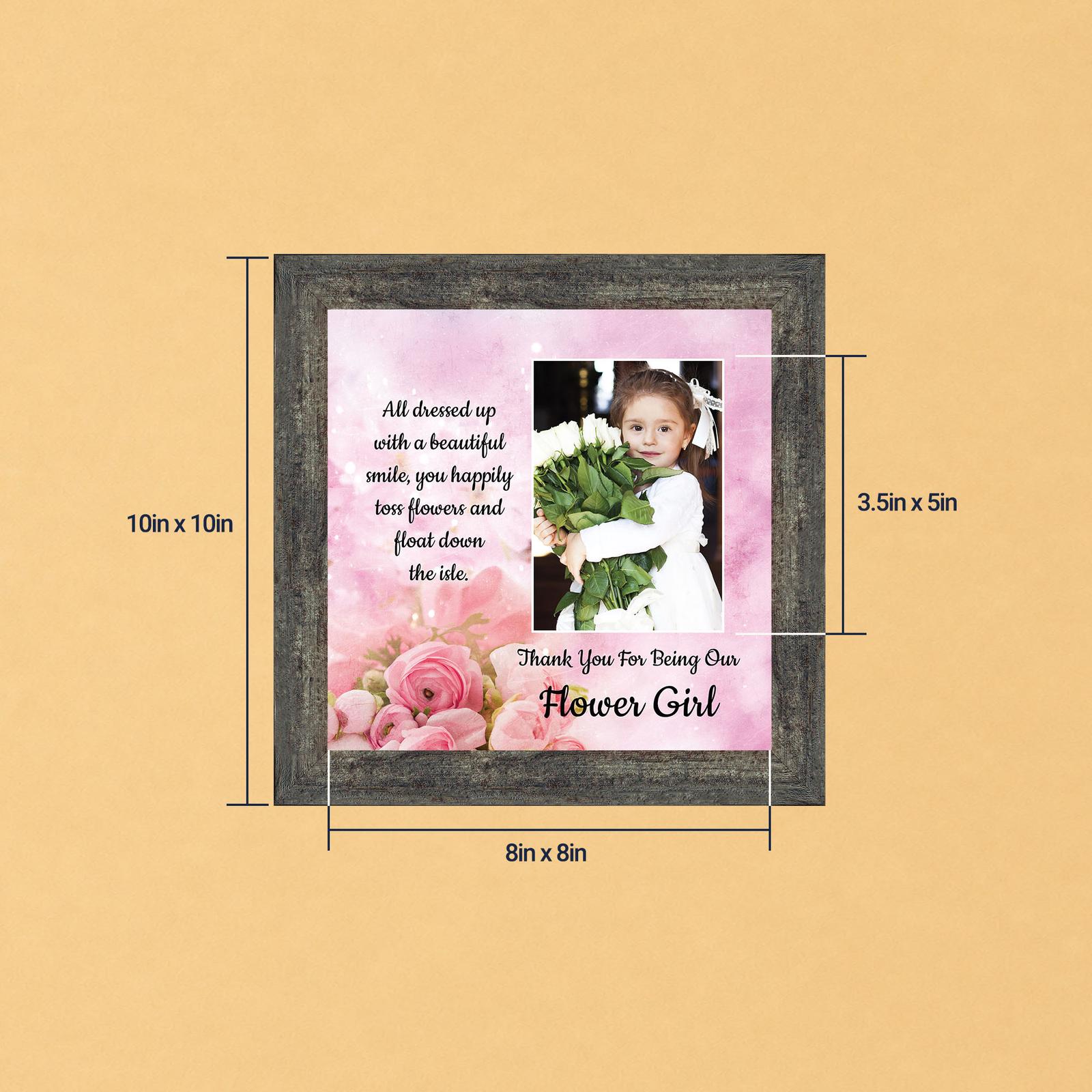 Flower girl poem picture frame with photo opening - Flower Girl Verse by Crossroads Home Decor
