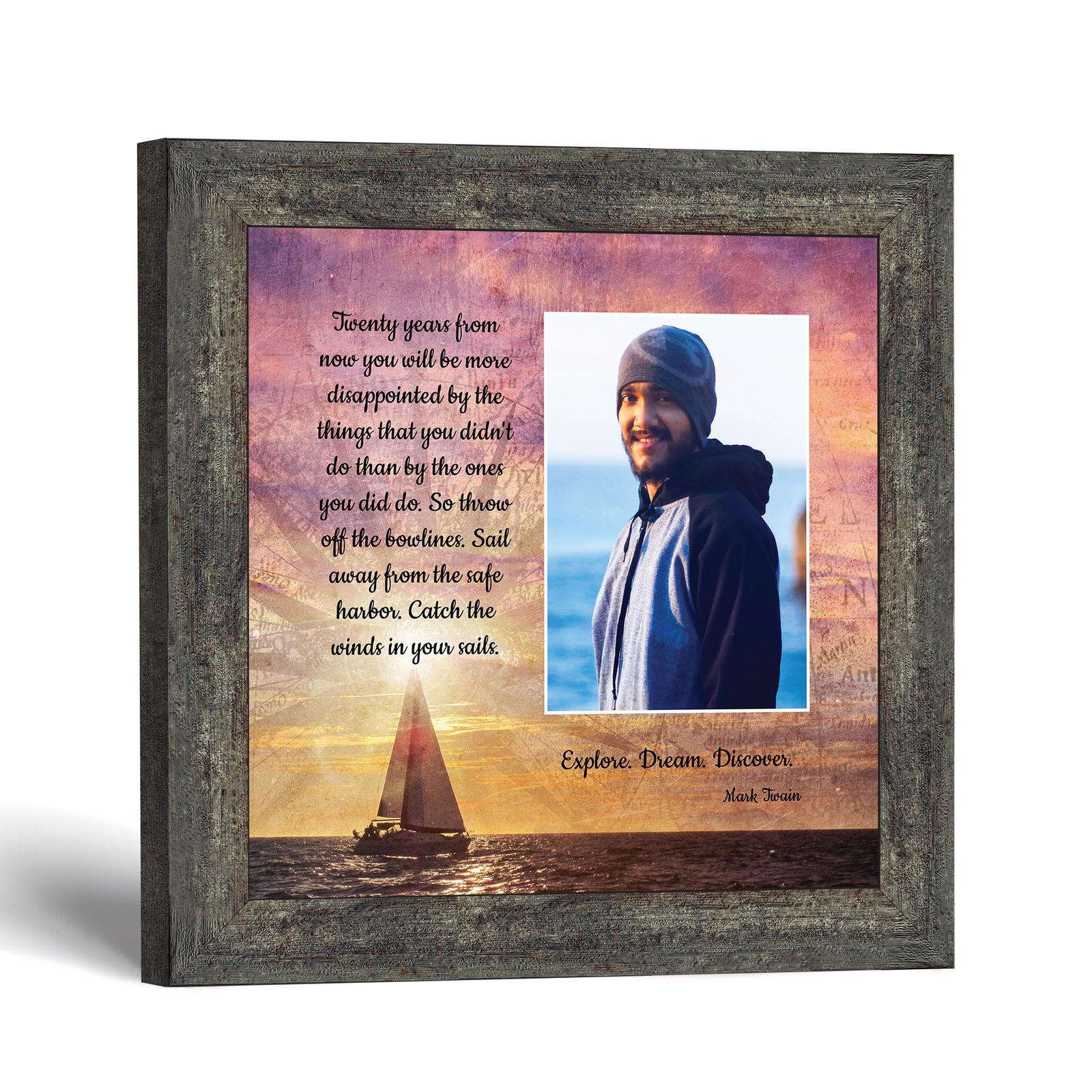 Motivational Graduation framed print - Explore Dream Discover by Crossroads Home Decor