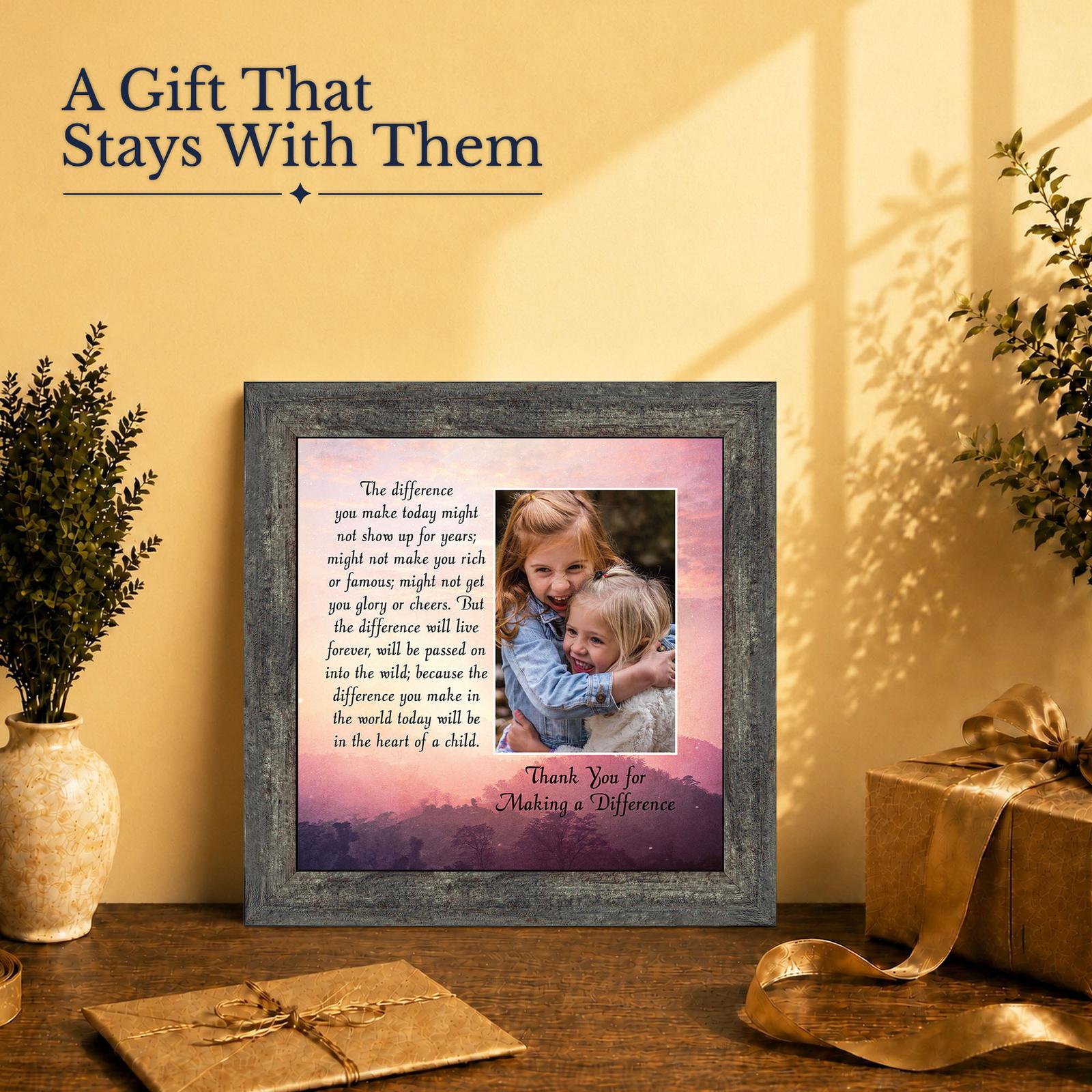 Teacher gift - picture frame for a mentor who made a difference