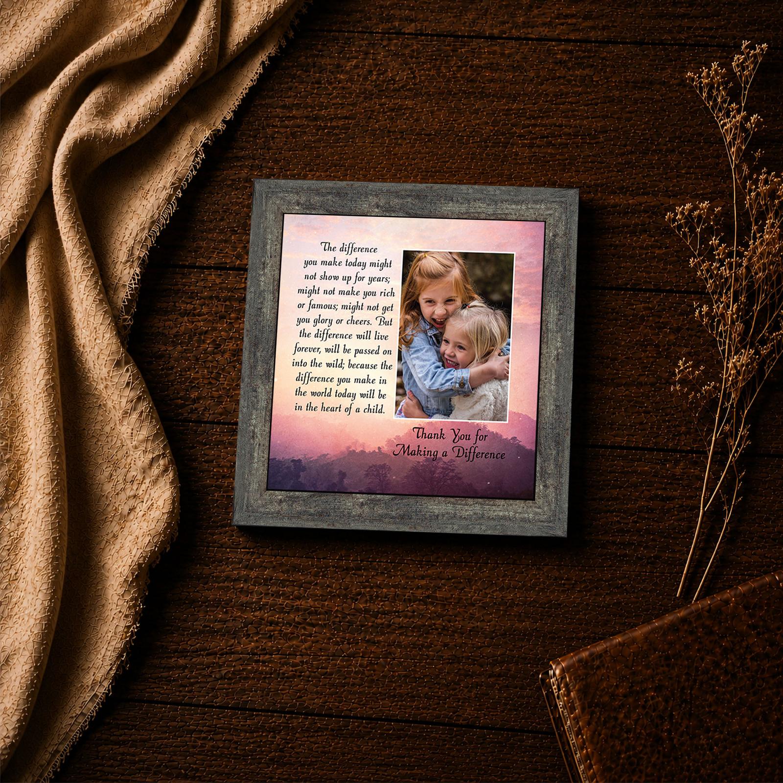 Thank you for making a difference verse close-up - inspirational wall art
