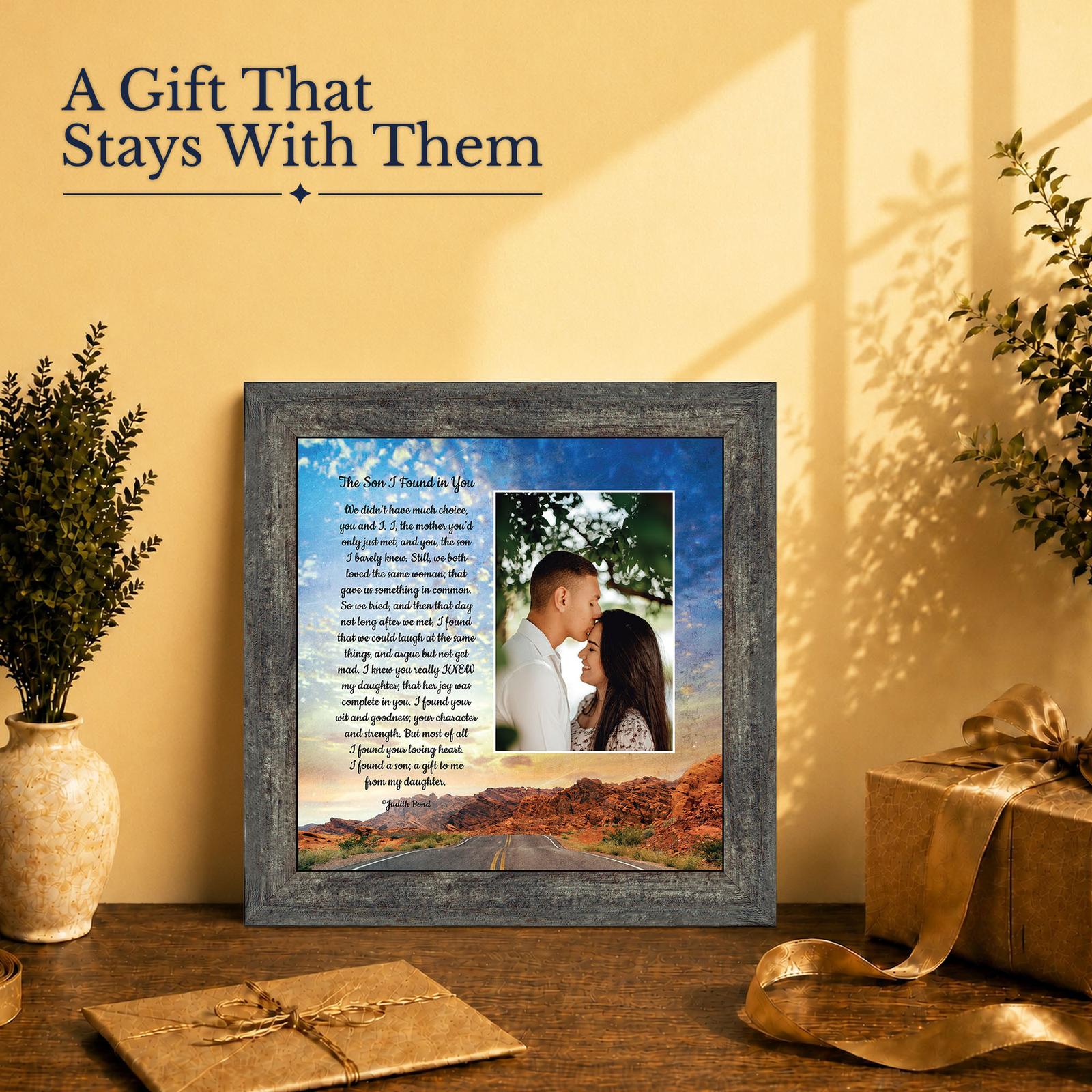 Son in law gift - picture frame with photo opening for a son-in-law