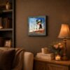 Son-in-law keepsake frame displayed on a living room shelf