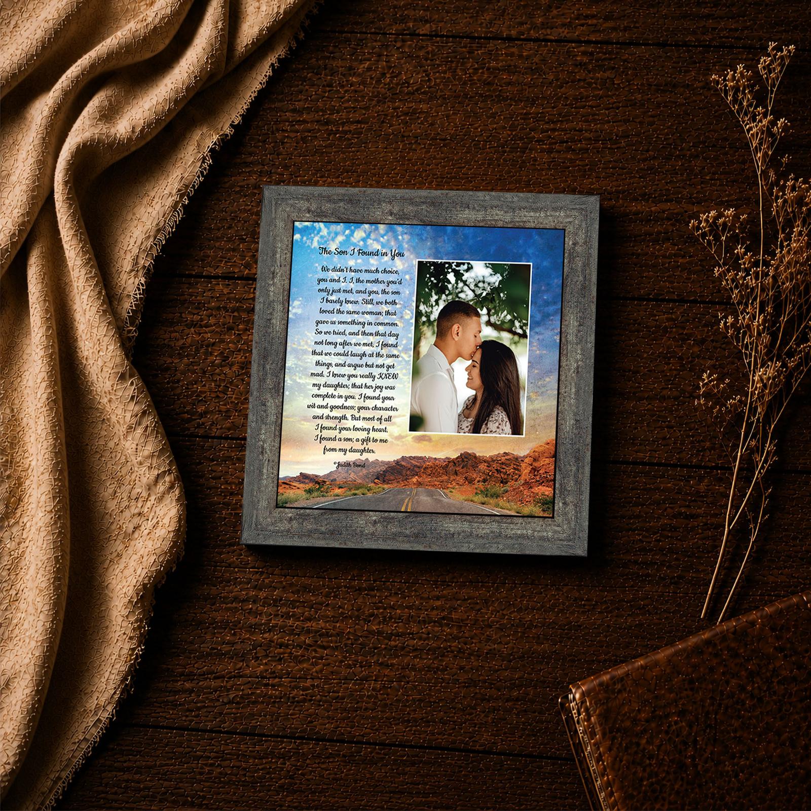 The Son I Found in You poem framed print - son in law inspirational wall art