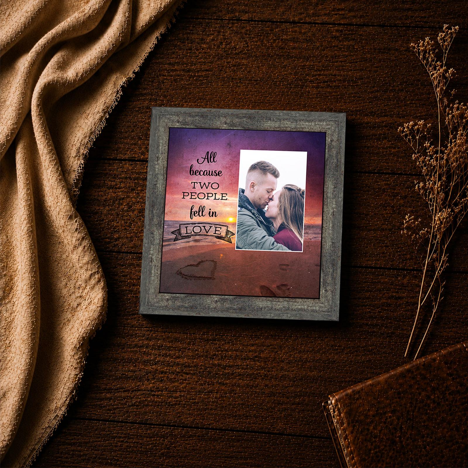 All because two people fell in love framed print - beach sunset inspirational wall art