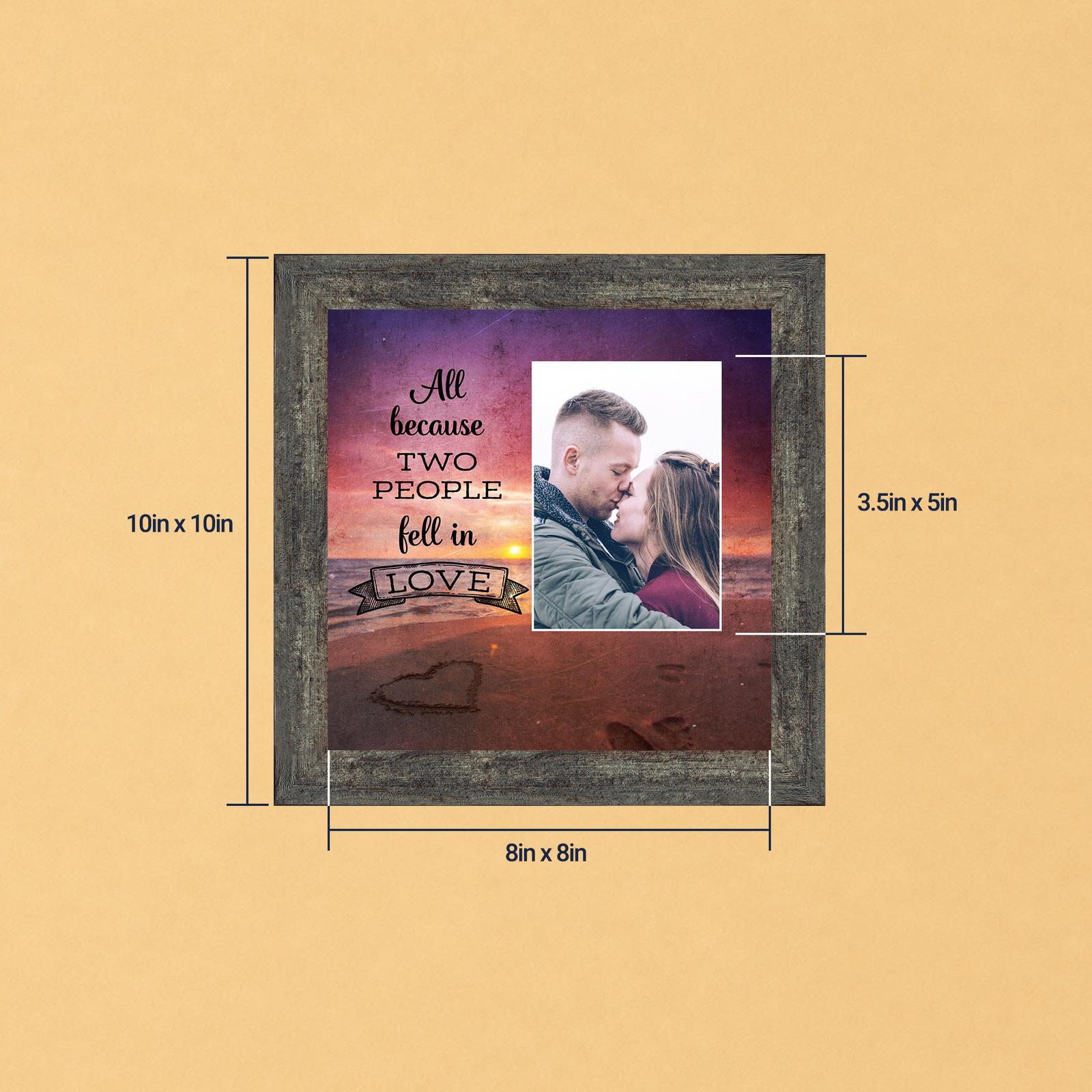 All because two people fell in love picture frame - beach sunset keepsake by Crossroads Home Decor