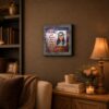 Be Still and Know framed wall art displayed in a bedroom