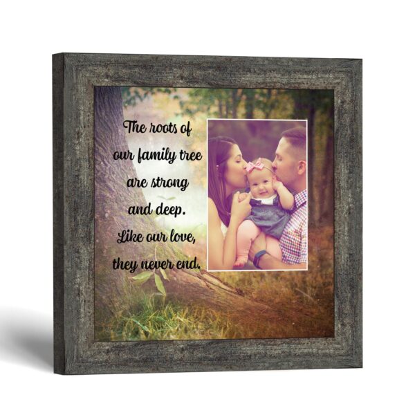 Family Tree picture frame with photo opening - poem print by Crossroads Home Decor
