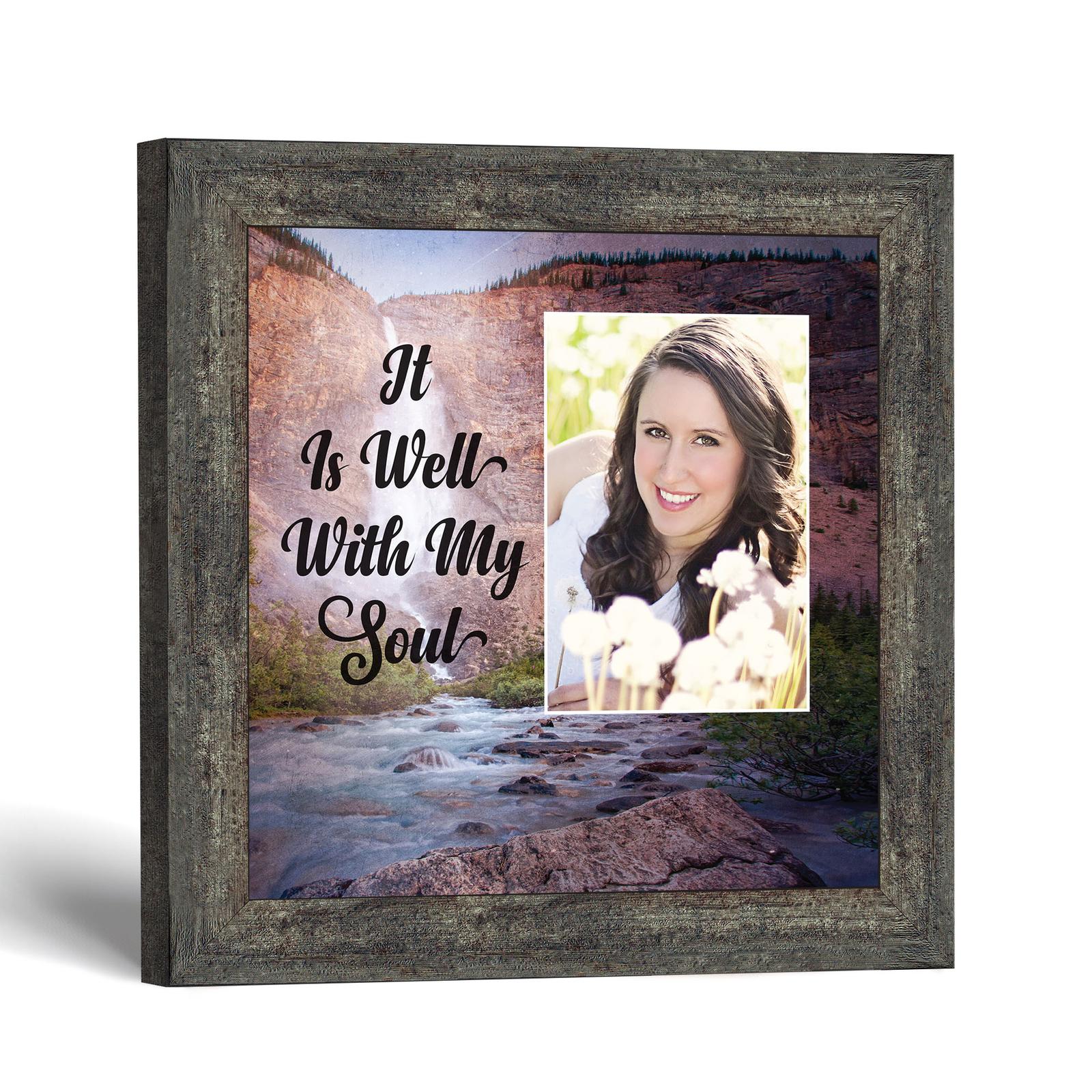 It Is Well With My Soul picture frame with photo opening by Crossroads Home Decor
