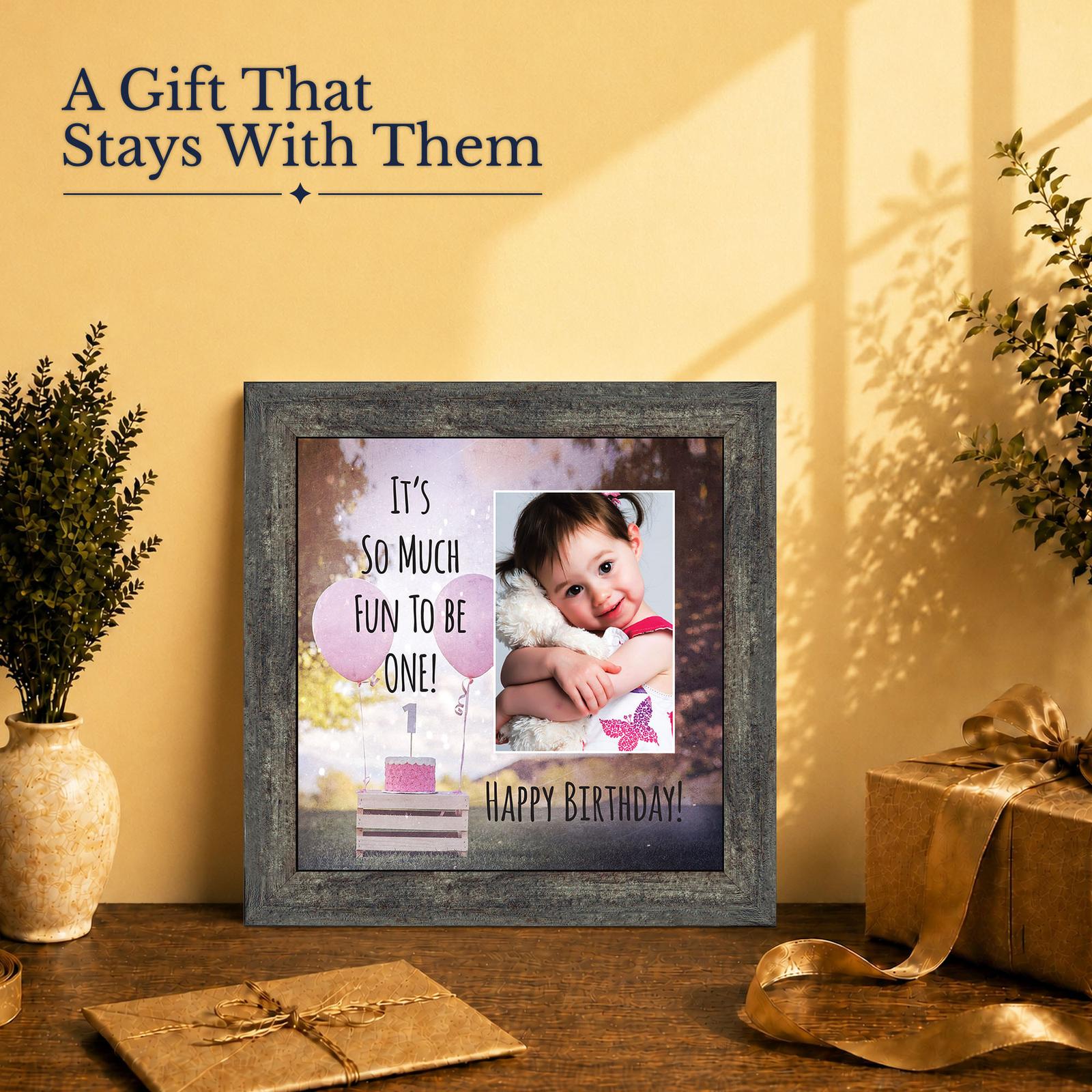 First birthday girl gift - picture frame for a granddaughter or daughter