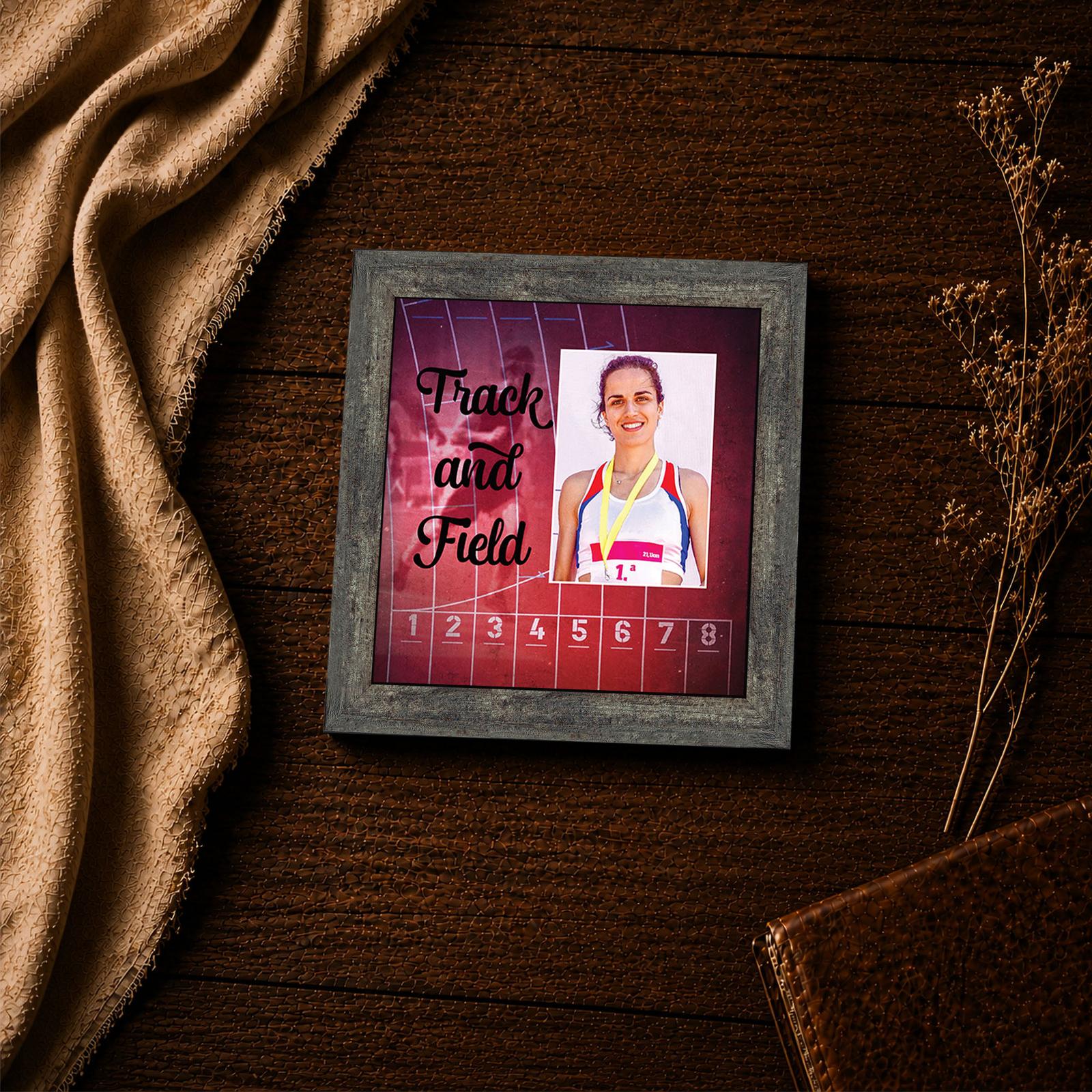 Track and Field lane numbers and start curve - runner inspirational wall art
