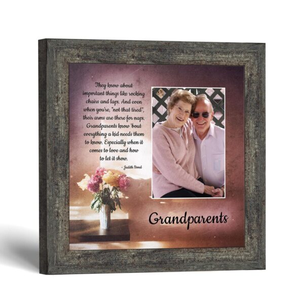 Grandparents poem picture frame with photo opening by Crossroads Home Decor