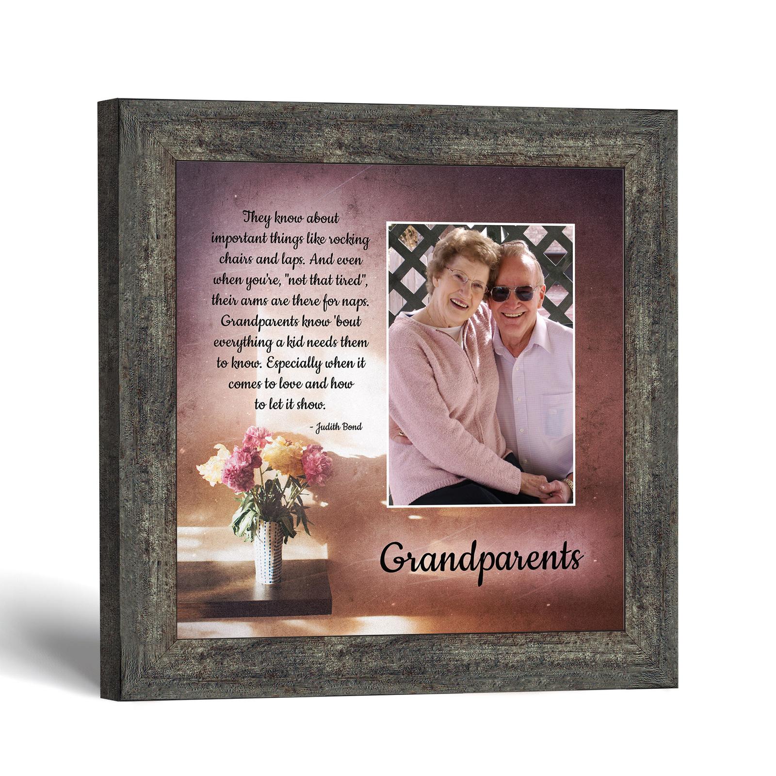 Grandparents poem picture frame with photo opening by Crossroads Home Decor