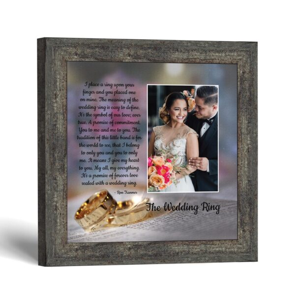 Wedding Ring Poem Picture Frame - Ron Tranmer Poem by Crossroads Home Decor