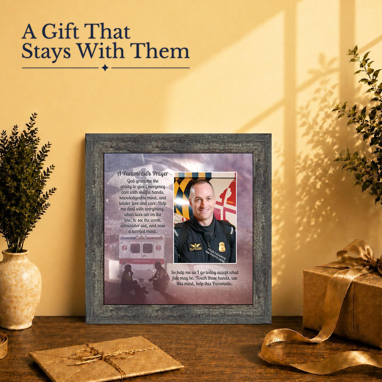 6422BW-2 EMT gift - framed print for a first responder