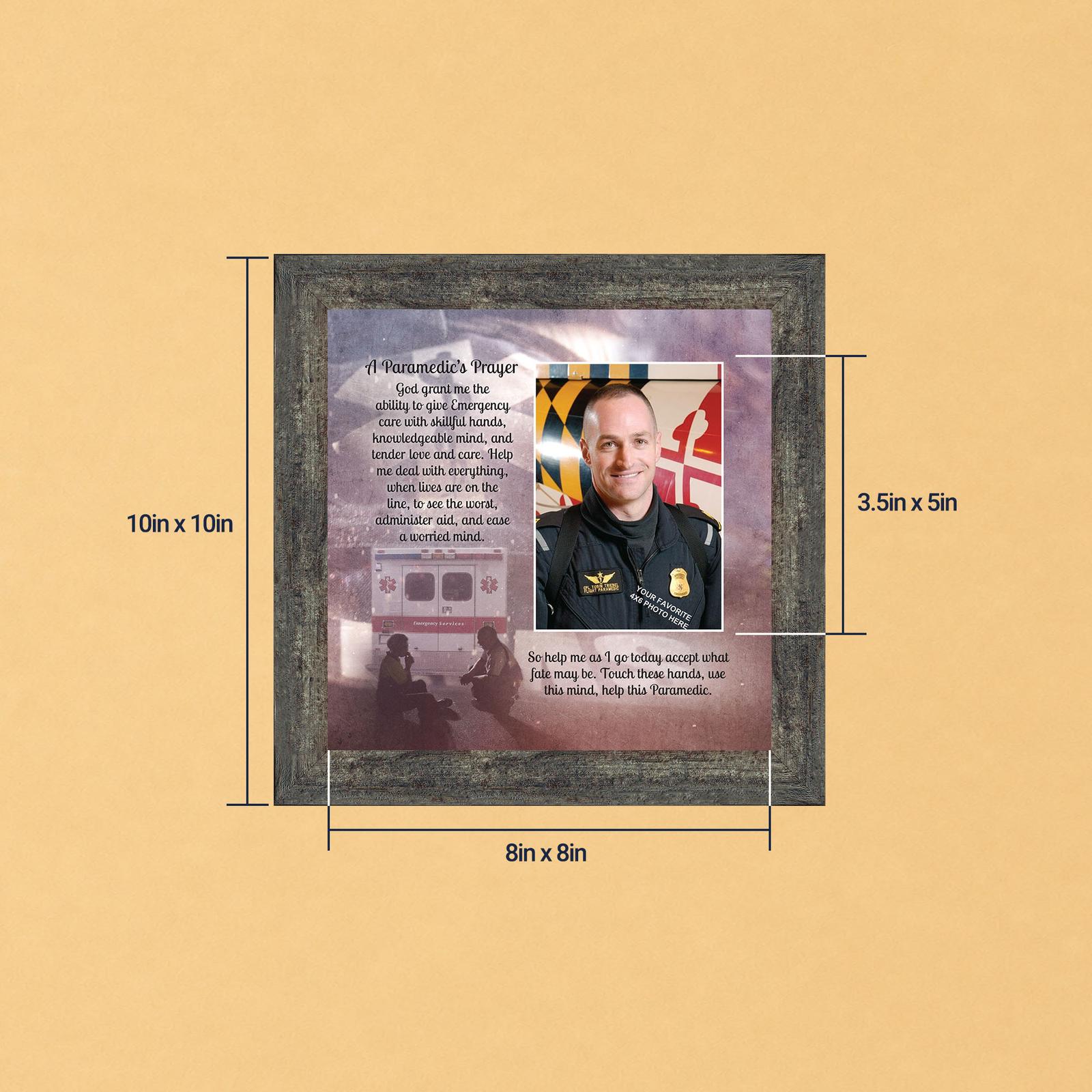 6422BW-8 Paramedic prayer picture frame - A Paramedic's Prayer by Crossroads Home Decor