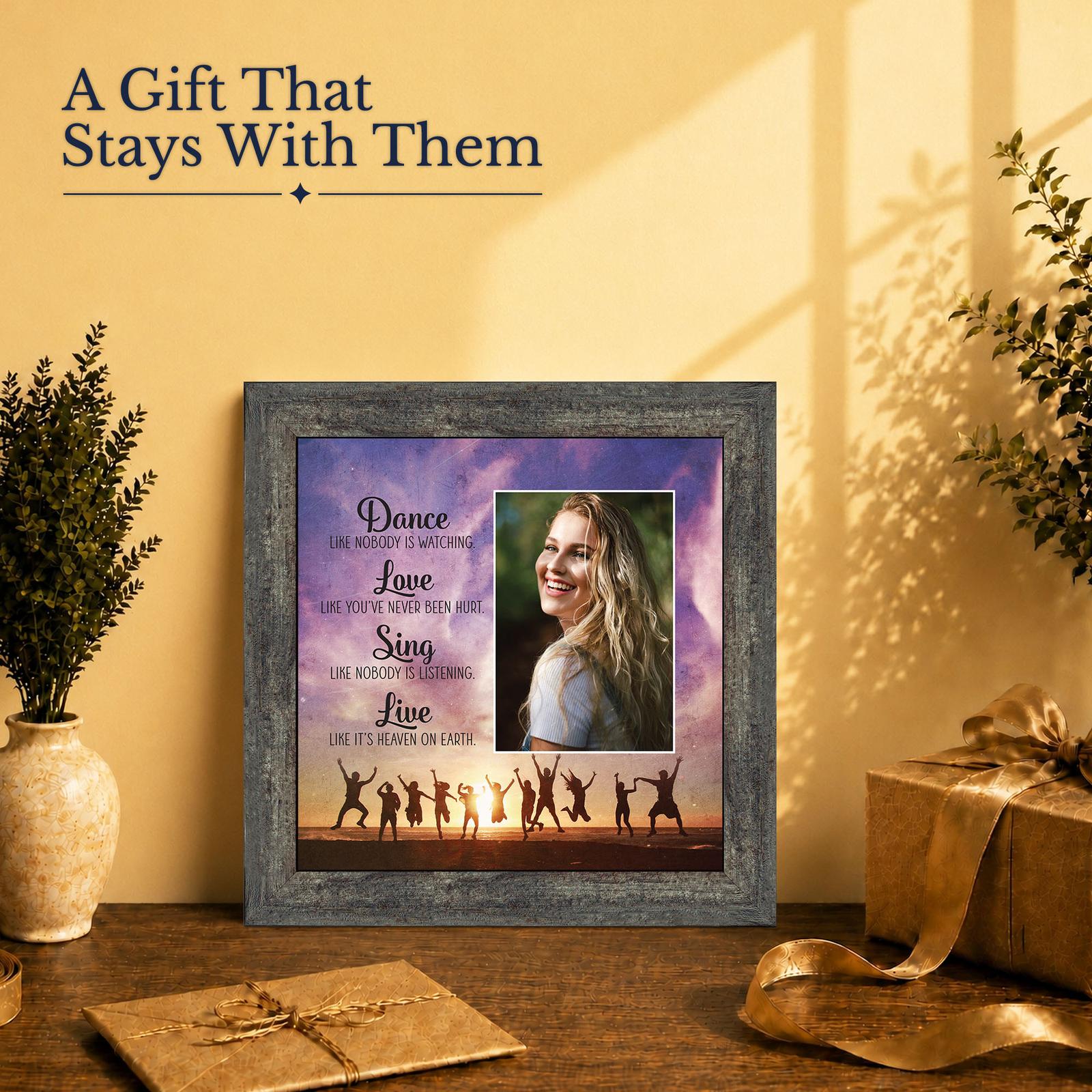 Motivational Gift - Picture Frame With Photo Opening for a Graduate or Friend