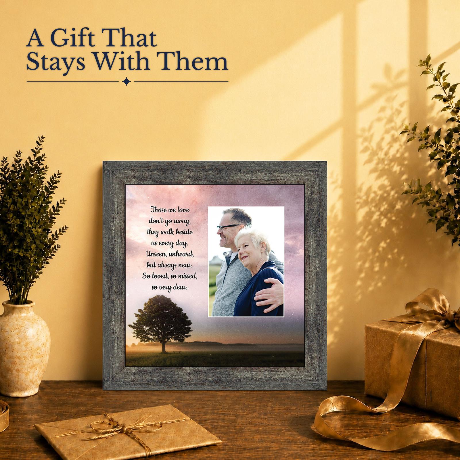 6433BW-2 Sympathy gift - memorial framed print with photo for a grieving family