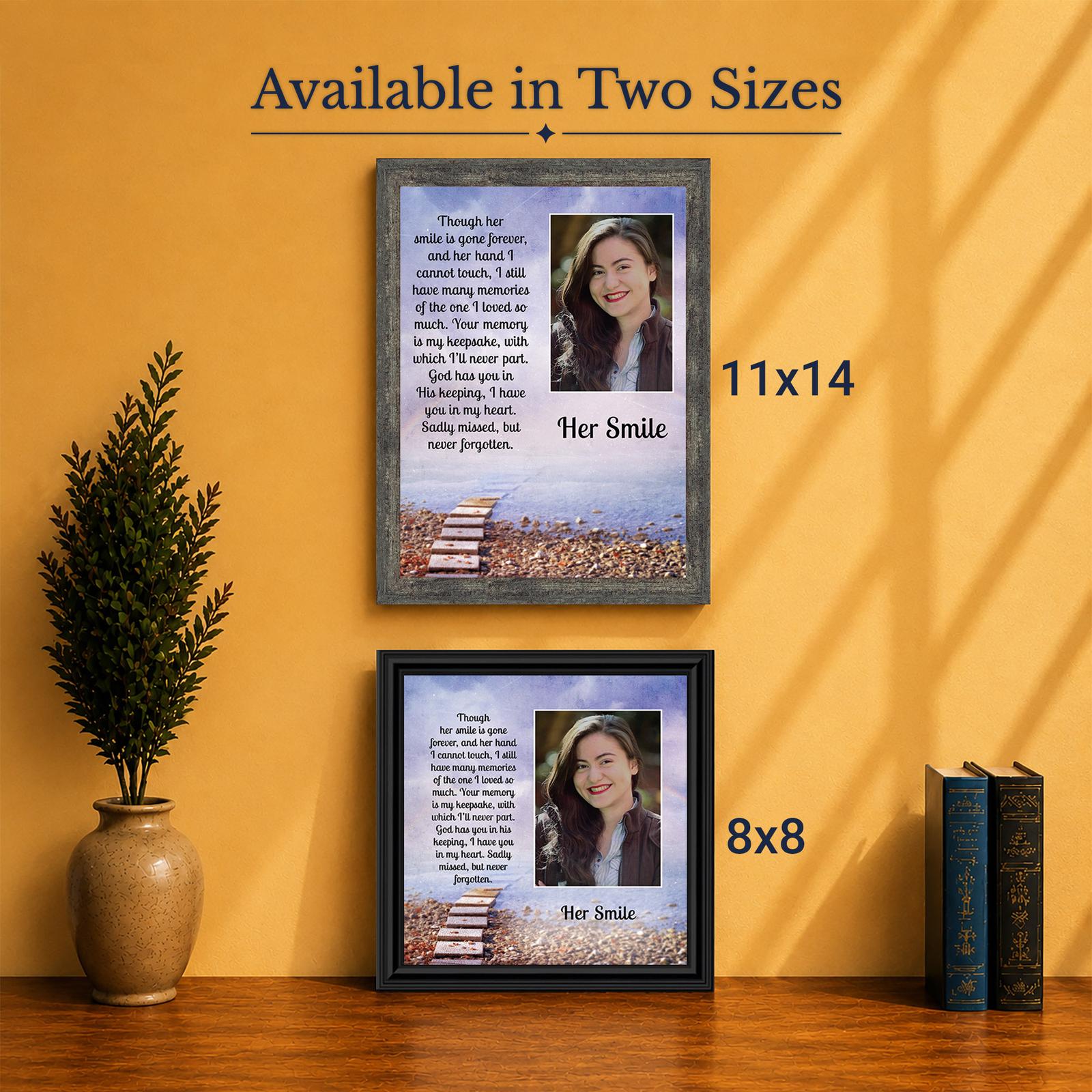 Her Smile memorial keepsake - Made in USA family-owned sympathy gift
