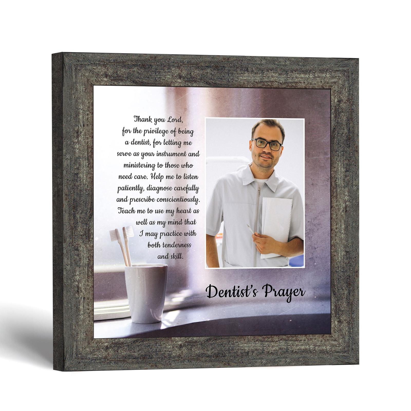 Dentist's Prayer framed print with photo opening - Dentist's Prayer by Crossroads Home Decor