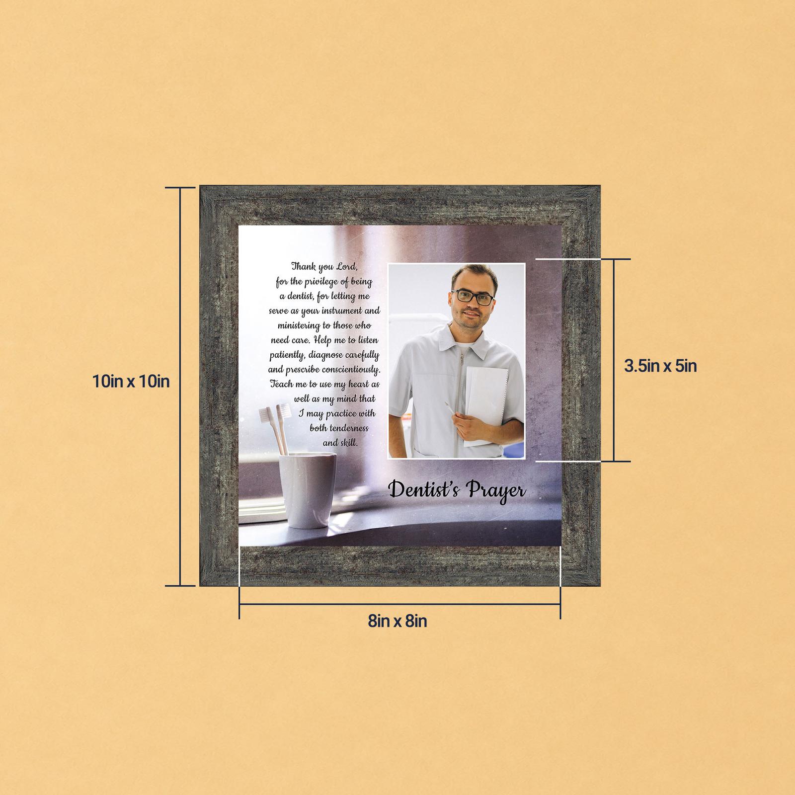 Dentist's Prayer framed print with photo opening - Dentist's Prayer by Crossroads Home Decor