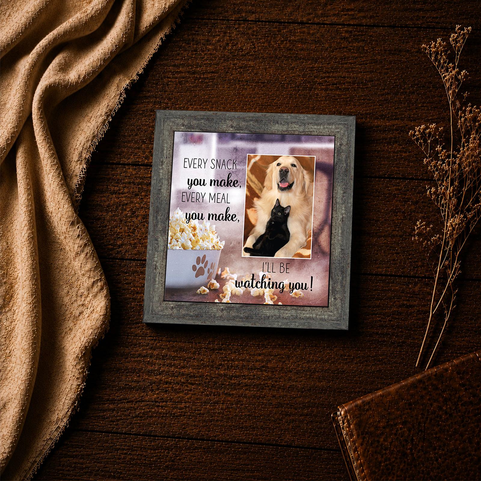 Every Snack You Make Framed Print - Paw Print Popcorn Closeup