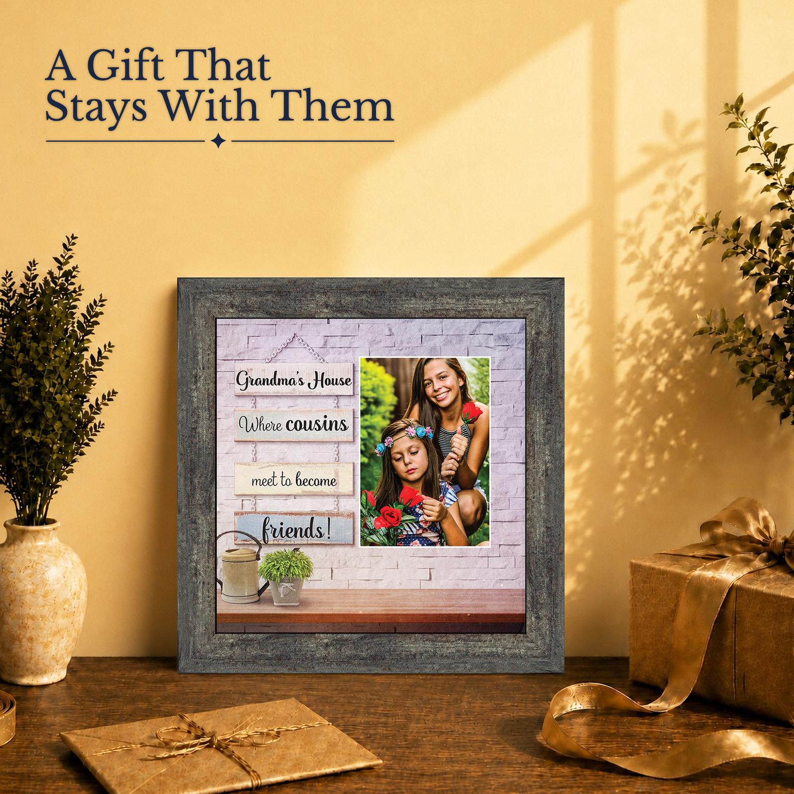 Cousins gift picture frame for grandma from the grandkids