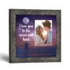 I Love You to the Moon and Back framed print with photo opening - Crossroads Home Decor