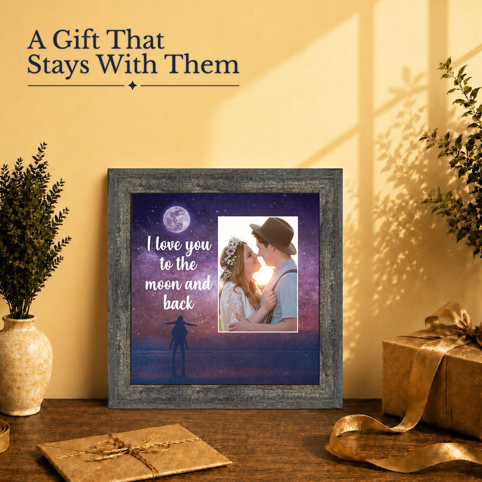 6441BW-2 Couple gift - picture frame for an anniversary, engagement, or any day